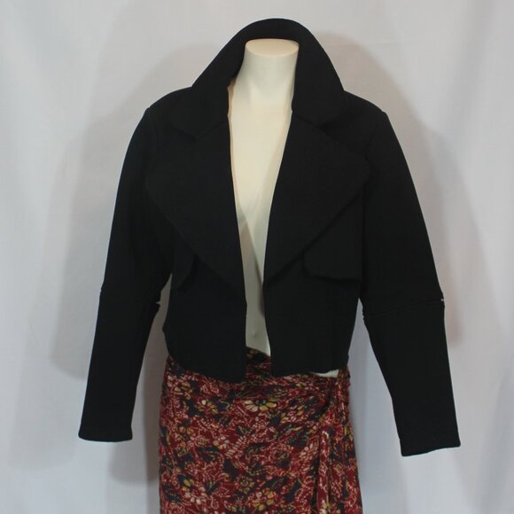 Sosken Studios GOBIN - Neoprene Short Jacket Black open front women's Size 3 - Picture 3 of 10